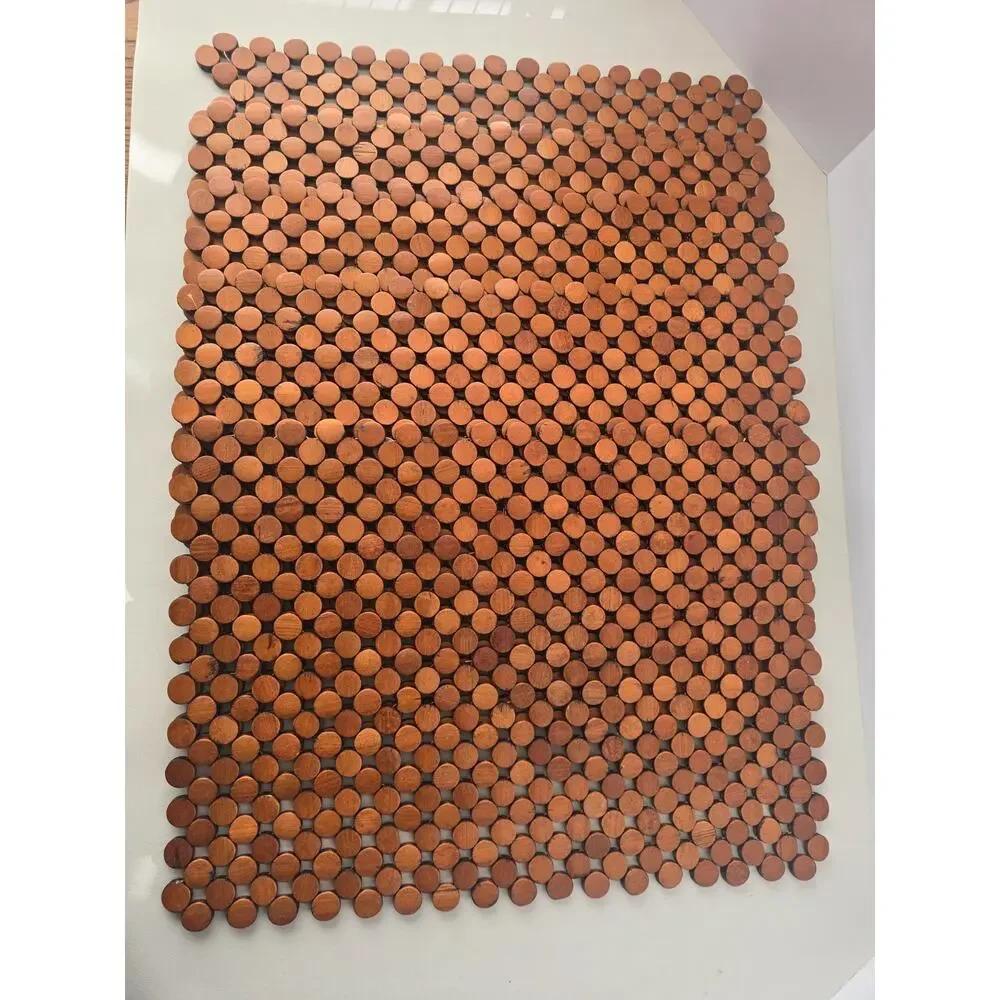 5 Pc Boho Wood Circle Placemats 13